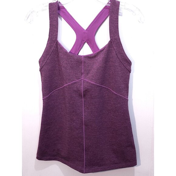 Women's New Balance Purple Racerback Athletic Tank Top Medium - Picture 3 of 6